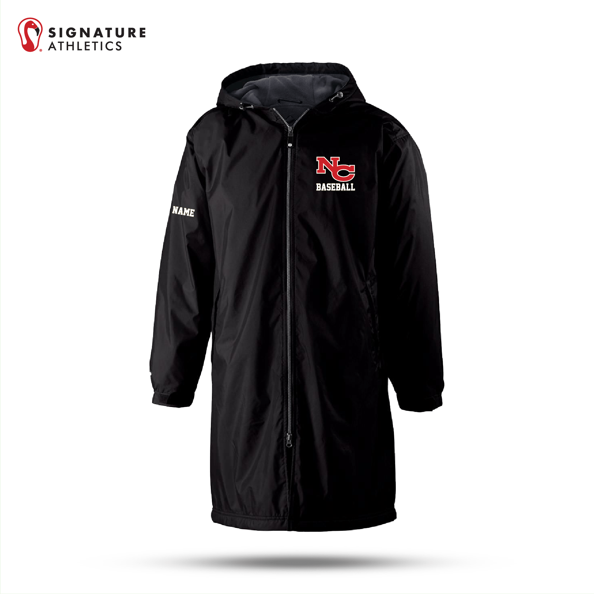 NCHS Men's Baseball Holloway Conquest Jacket Black Signature Lacrosse
