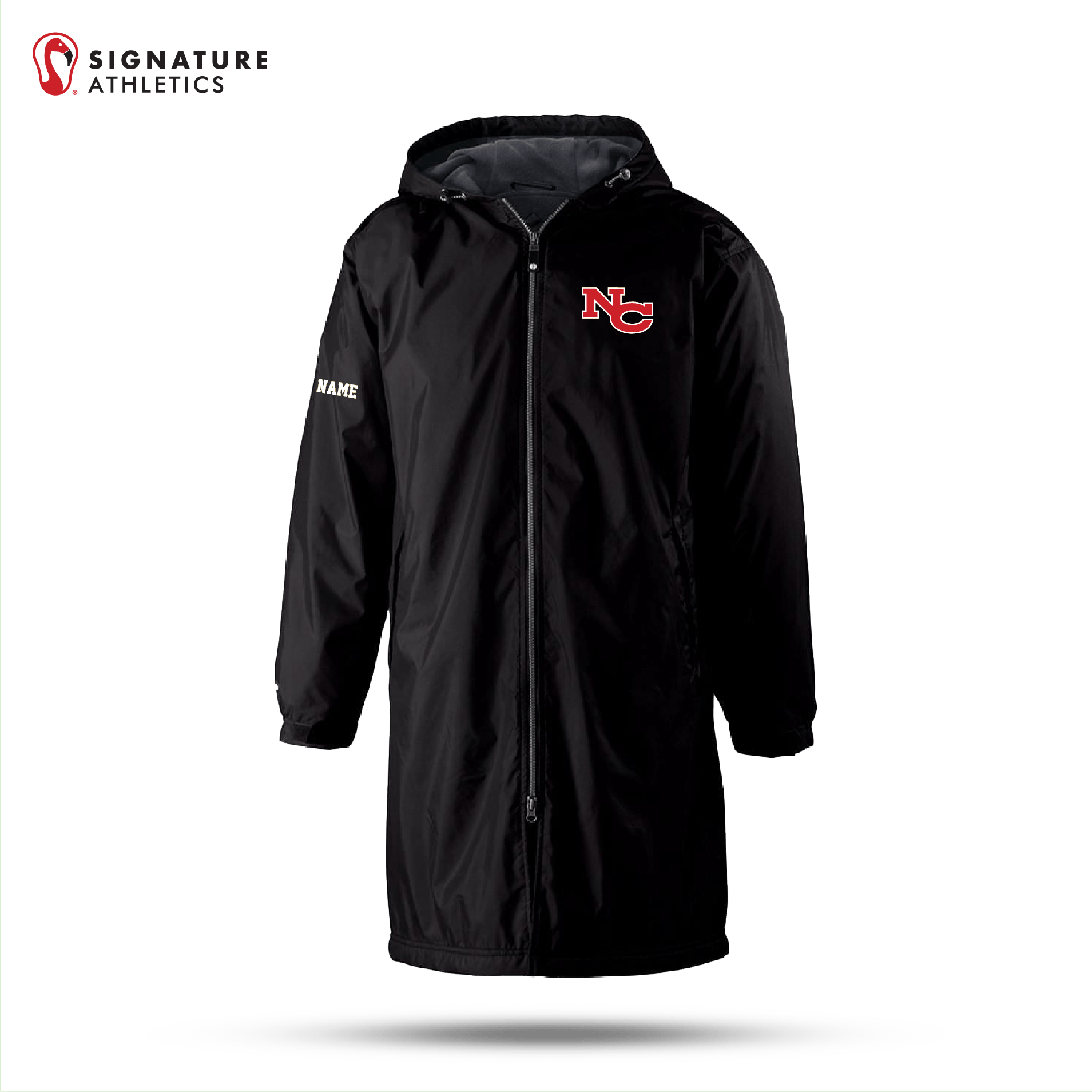 NCHS Men's Booster Club Holloway Conquest Jacket Black Signature Lacrosse