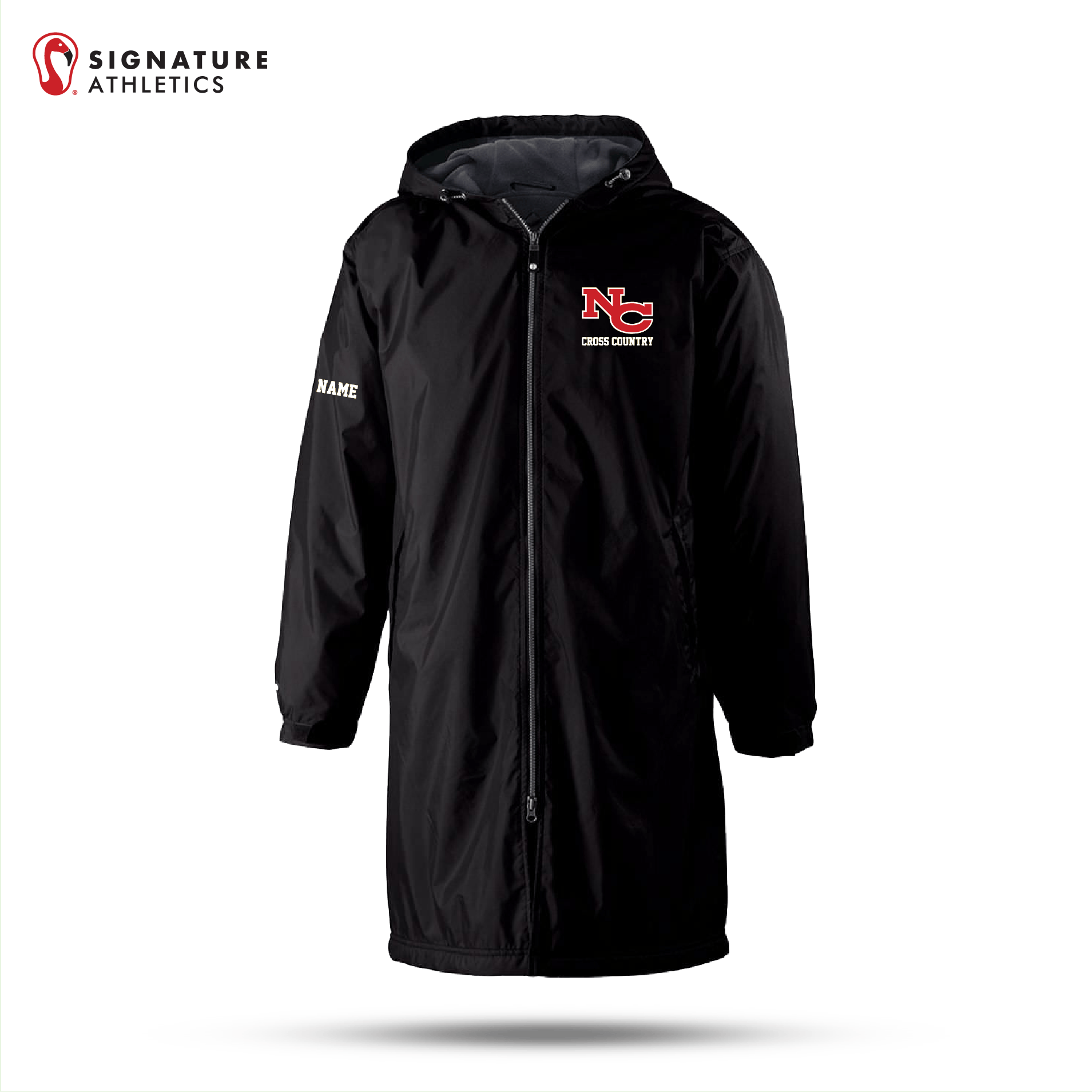 NCHS Men's Cross Country Holloway Conquest Jacket Black Signature Lacrosse
