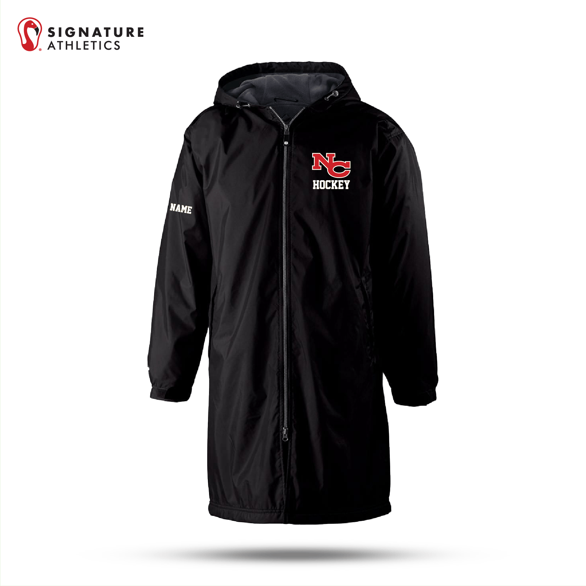 NCHS Men's Hockey Holloway Conquest Jacket Black Signature Lacrosse