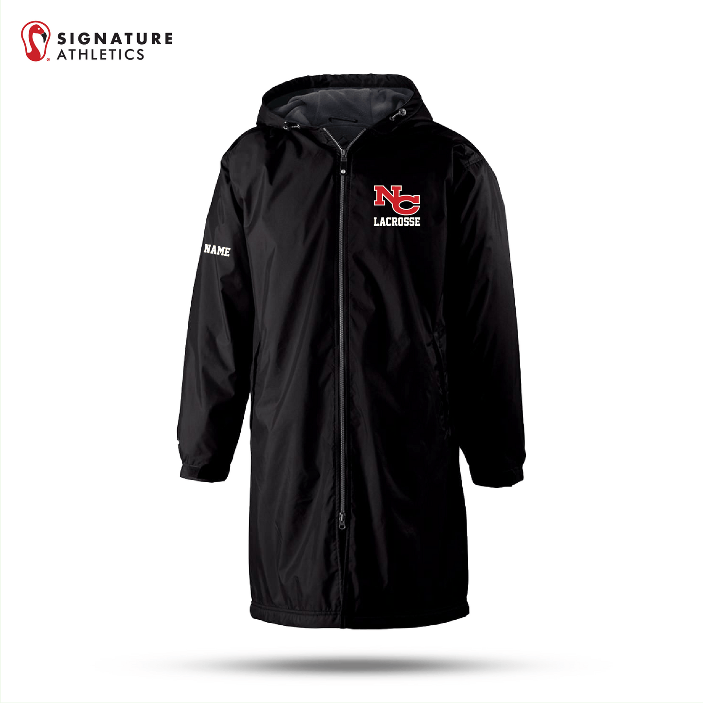 NCHS Men's Lacrosse Holloway Conquest Jacket Black Signature Lacrosse