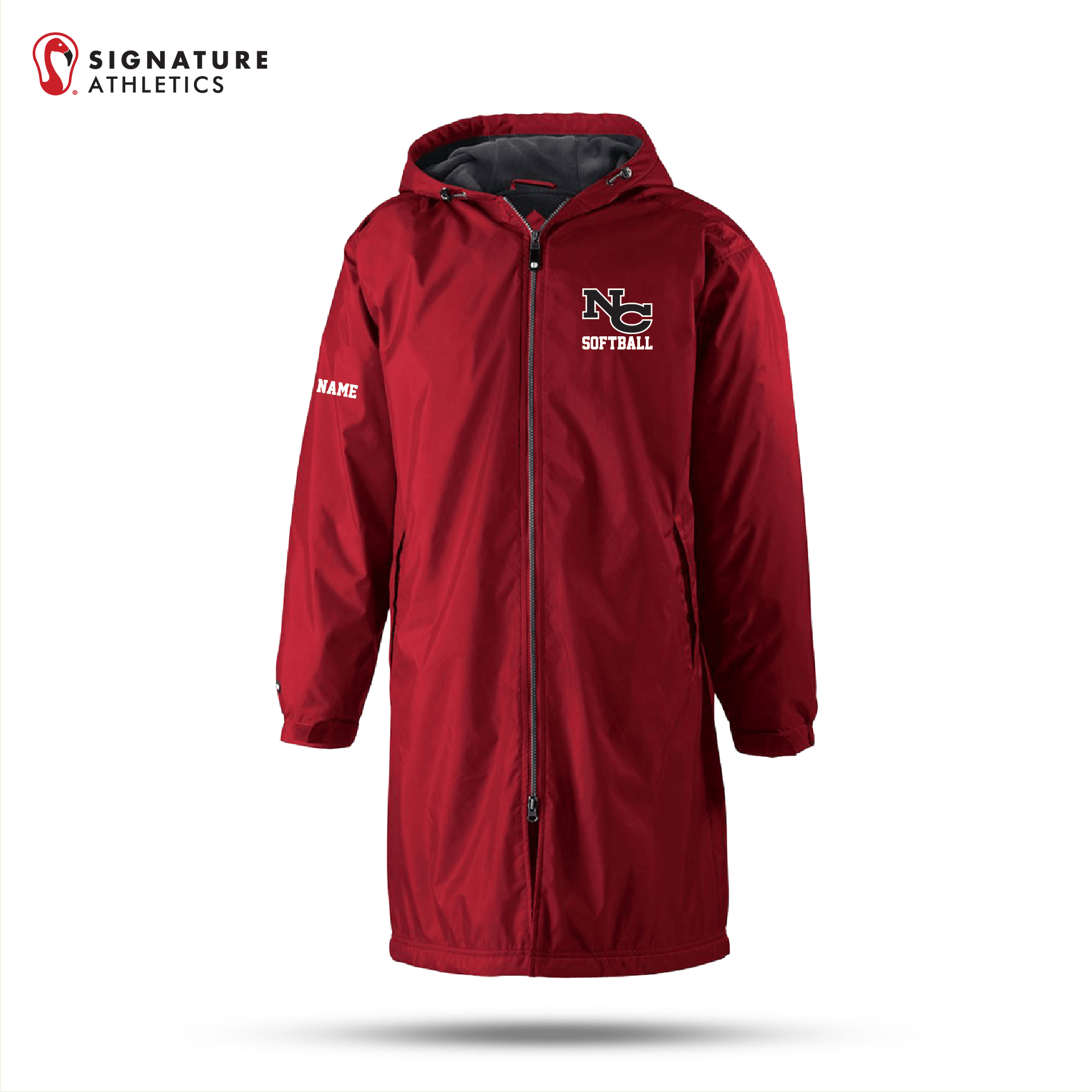 NCHS Men's Softball Holloway Conquest Jacket Red: NCHS Signature Lacrosse