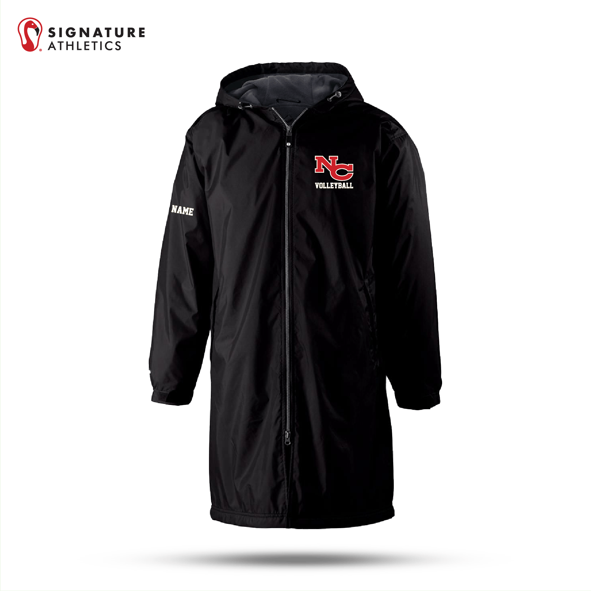 NCHS Men's Volleyball Holloway Conquest Jacket Black Signature Lacrosse