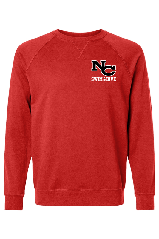NCHS Swim and Dive Adult Heavyweight Raglan Long Sleeve Signature Lacrosse