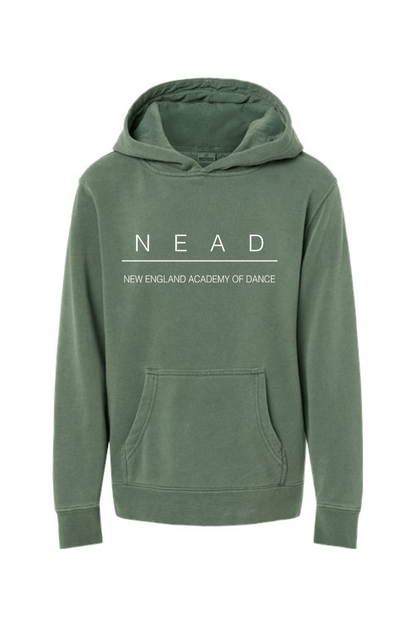 NEAD Independent Trading Co. Youth Midweight Pigment-Dyed Hooded Sweatshirt Signature Lacrosse