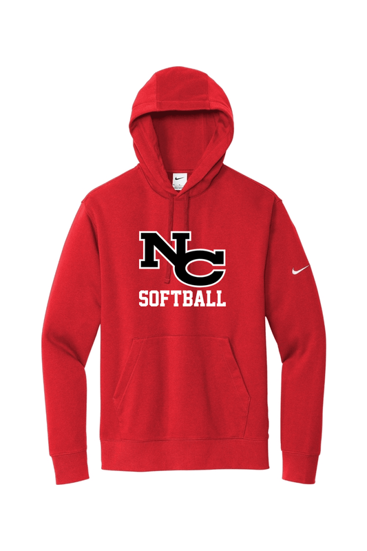 New Canaan Girls Softball Nike Club Fleece Sleeve Swoosh Pullover Hoodie Signature Lacrosse