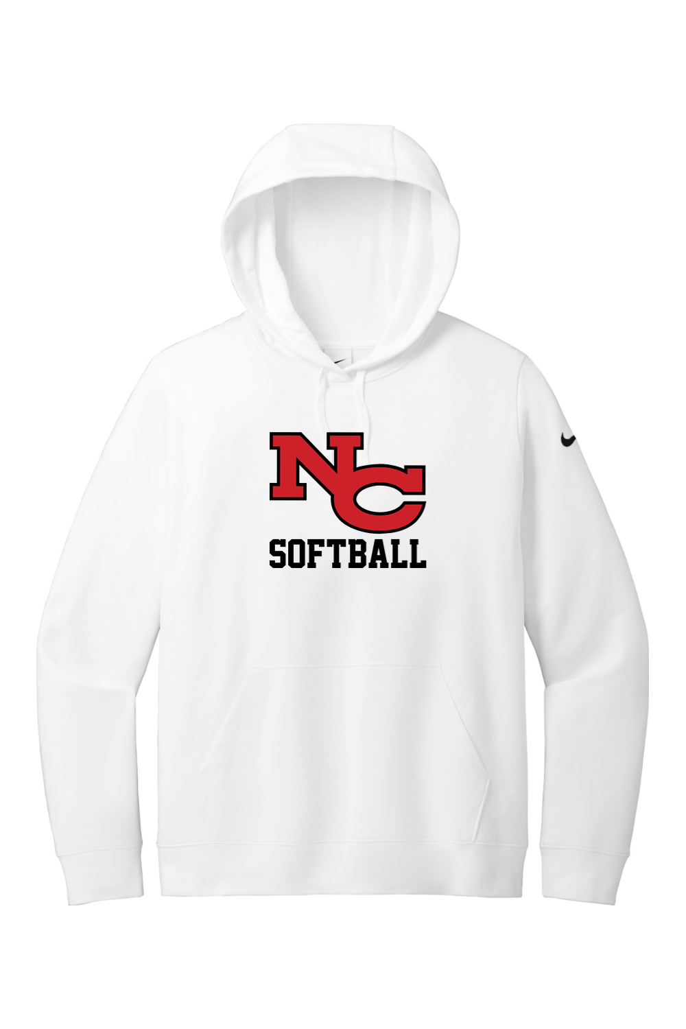 New Canaan Girls Softball Nike Ladies Club Fleece Sleeve Swoosh Pullover Hoodie Signature Lacrosse