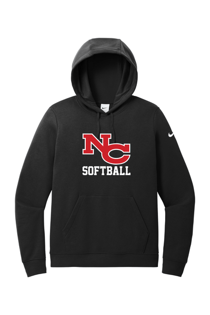 New Canaan Girls Softball Nike Ladies Club Fleece Sleeve Swoosh Pullover Hoodie Signature Lacrosse