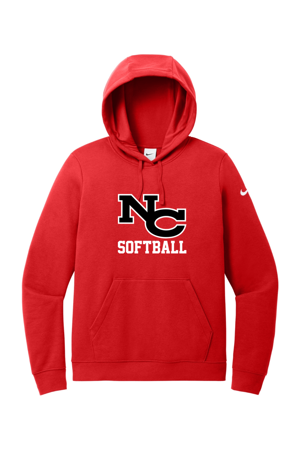 New Canaan Girls Softball Nike Ladies Club Fleece Sleeve Swoosh Pullover Hoodie Signature Lacrosse