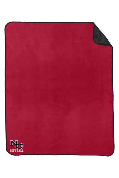 New Canaan Girls Softball Port Authority Fleece & Poly Travel Blanket Signature Lacrosse