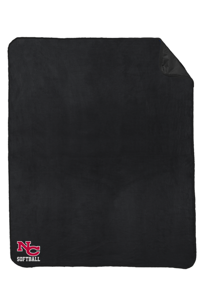 New Canaan Girls Softball Port Authority Fleece & Poly Travel Blanket Signature Lacrosse