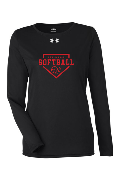 New Canaan Girls Softball Under Armour Ladies' Team Tech Long-Sleeve T-Shirt Signature Lacrosse