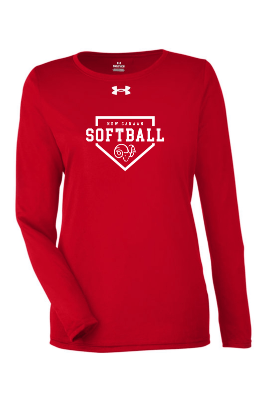 New Canaan Girls Softball Under Armour Ladies' Team Tech Long-Sleeve T-Shirt Signature Lacrosse