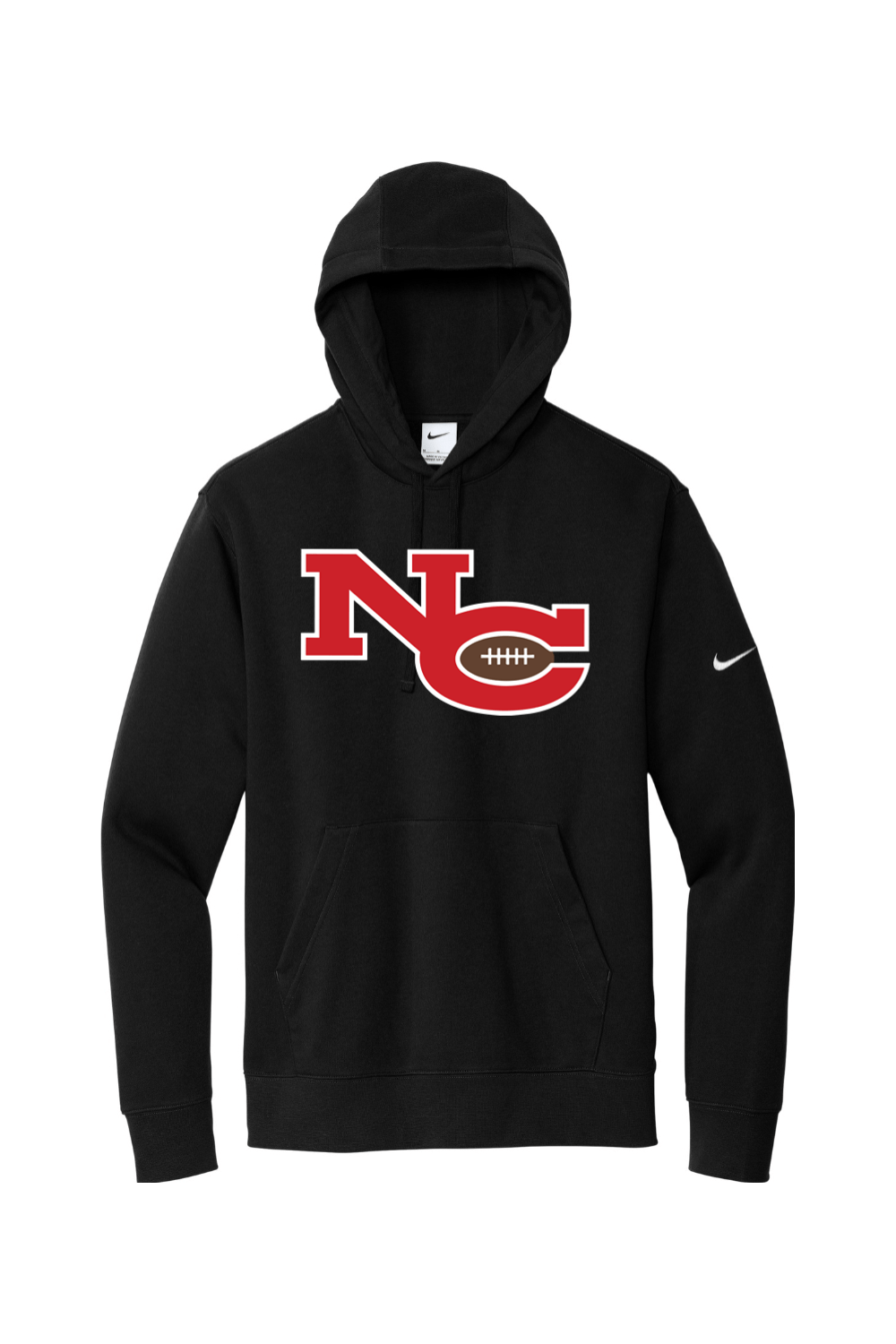 New Canaan Youth Football Fleece Sleeve Swoosh Pullover Hoodie Signature Lacrosse