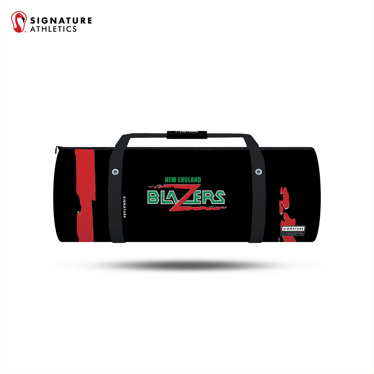 New England Blazers Customizable Large Equipment Duffel Bag Signature Lacrosse