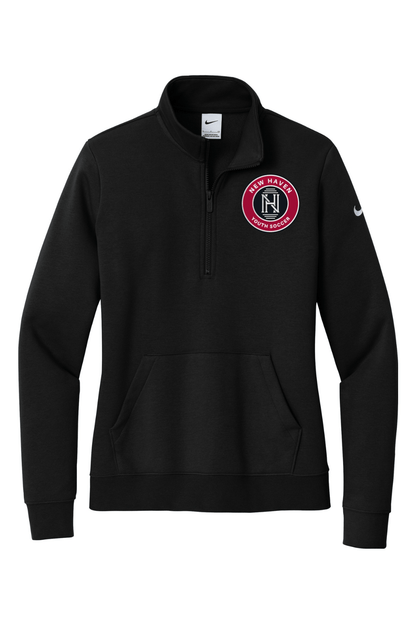 New Haven Ladies Club Fleece Sleeve Swoosh 1/2-Zip Signature Lacrosse