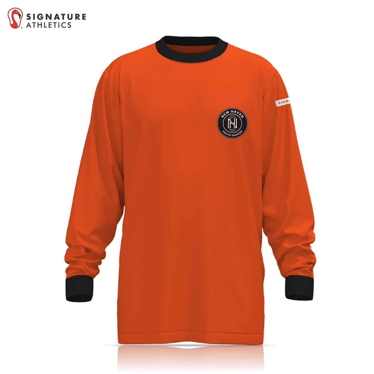 New Haven Orange Long Sleeve Goalie Shirt: Boys U12 Travel Signature Lacrosse