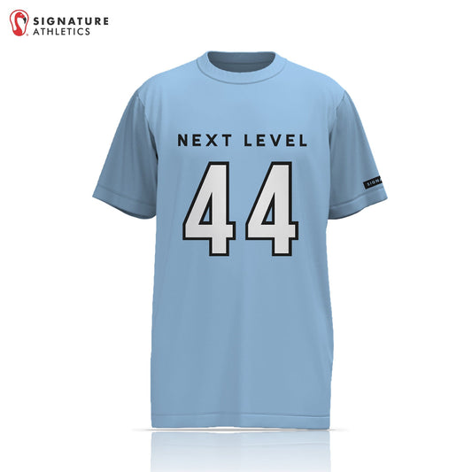 Next Level FH Women's Blue Short Sleeve Tech Tee: Goalie Signature Lacrosse