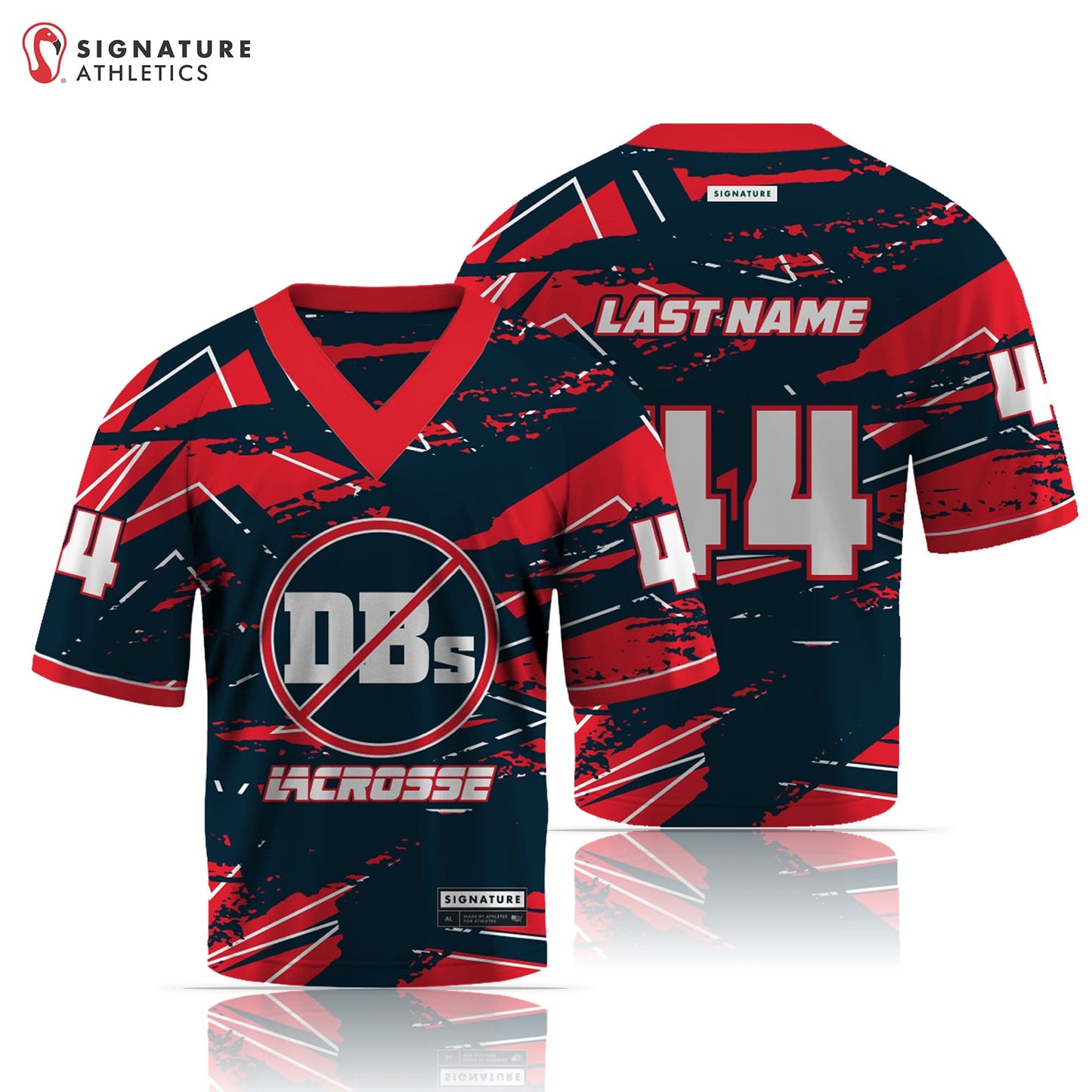No DBs Men's Player College Jersey - Big Hole Mesh (Dark): N/A Signature Lacrosse