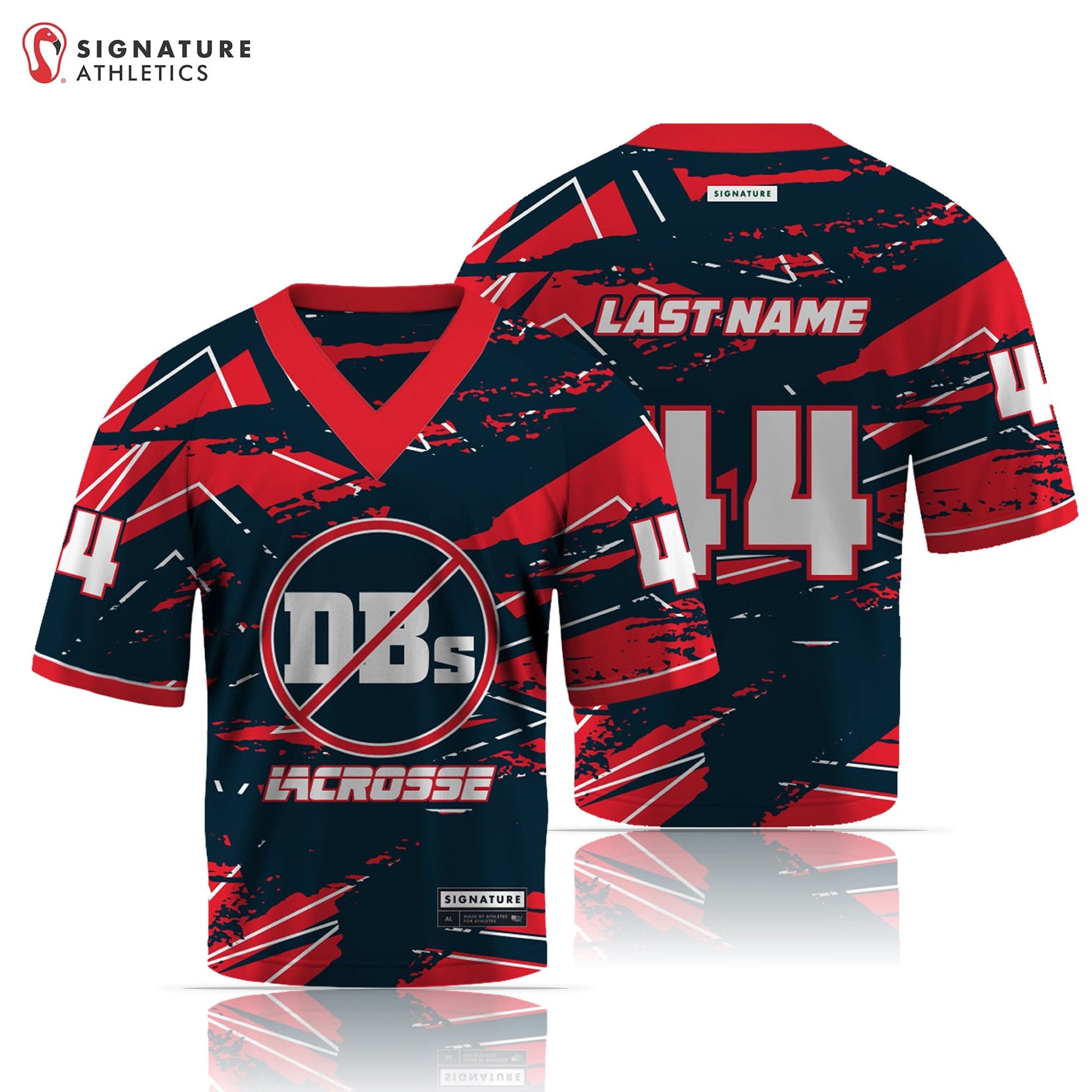 No DBs Men's Player College Jersey - Big Hole Mesh (Dark): N/A Signature Lacrosse