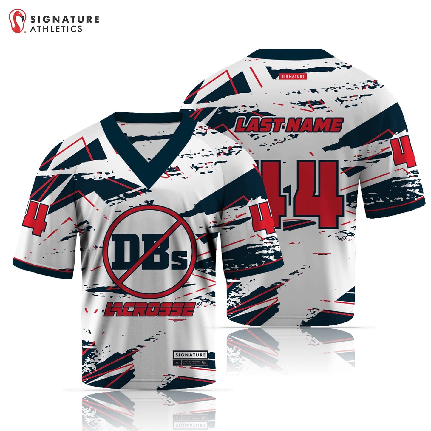 No DBs Men's Player College Jersey - Big Hole Mesh (Light): N/A Signature Lacrosse