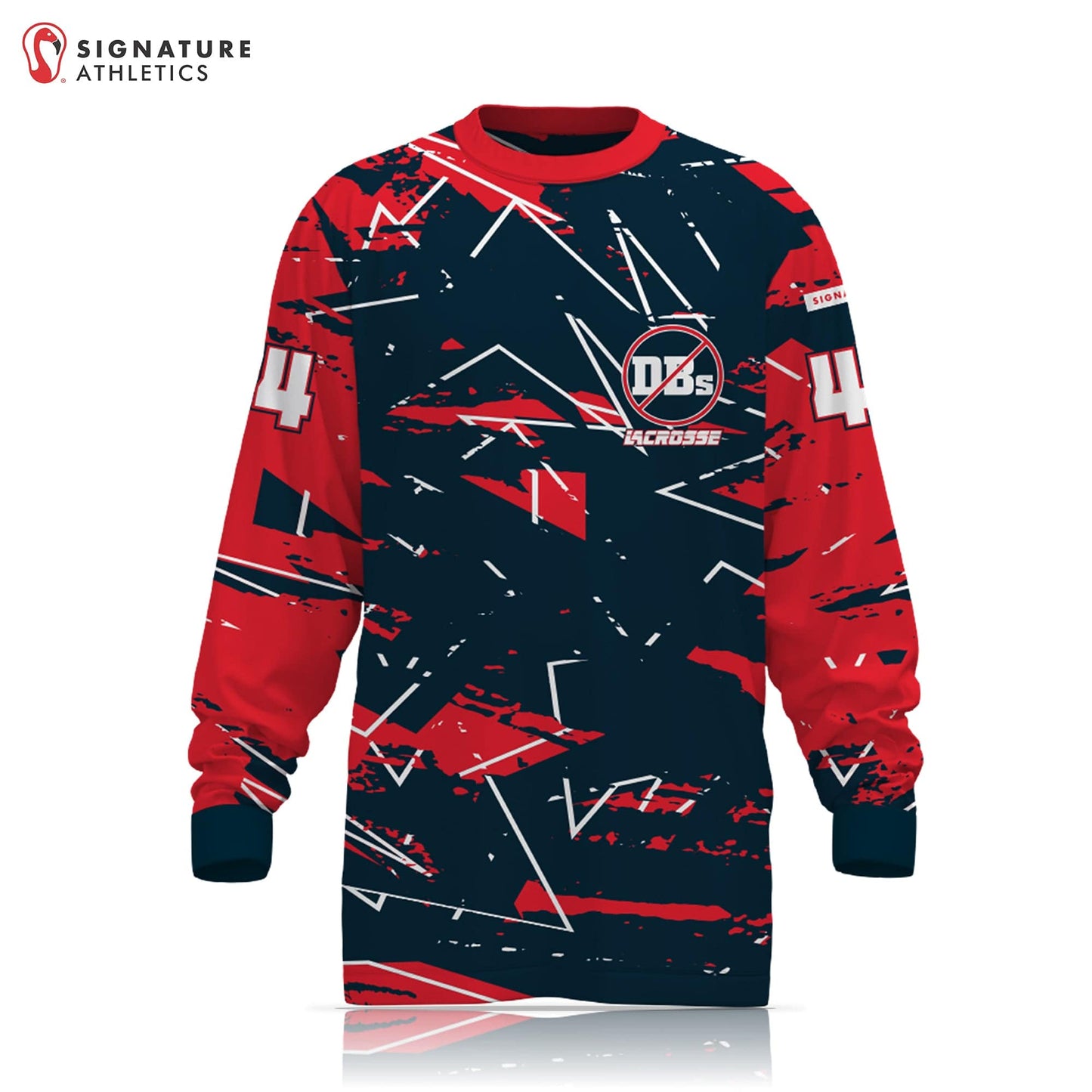 No DBs Men's Player Long Sleeve Shooting Shirt (Dark): N/A Signature Lacrosse