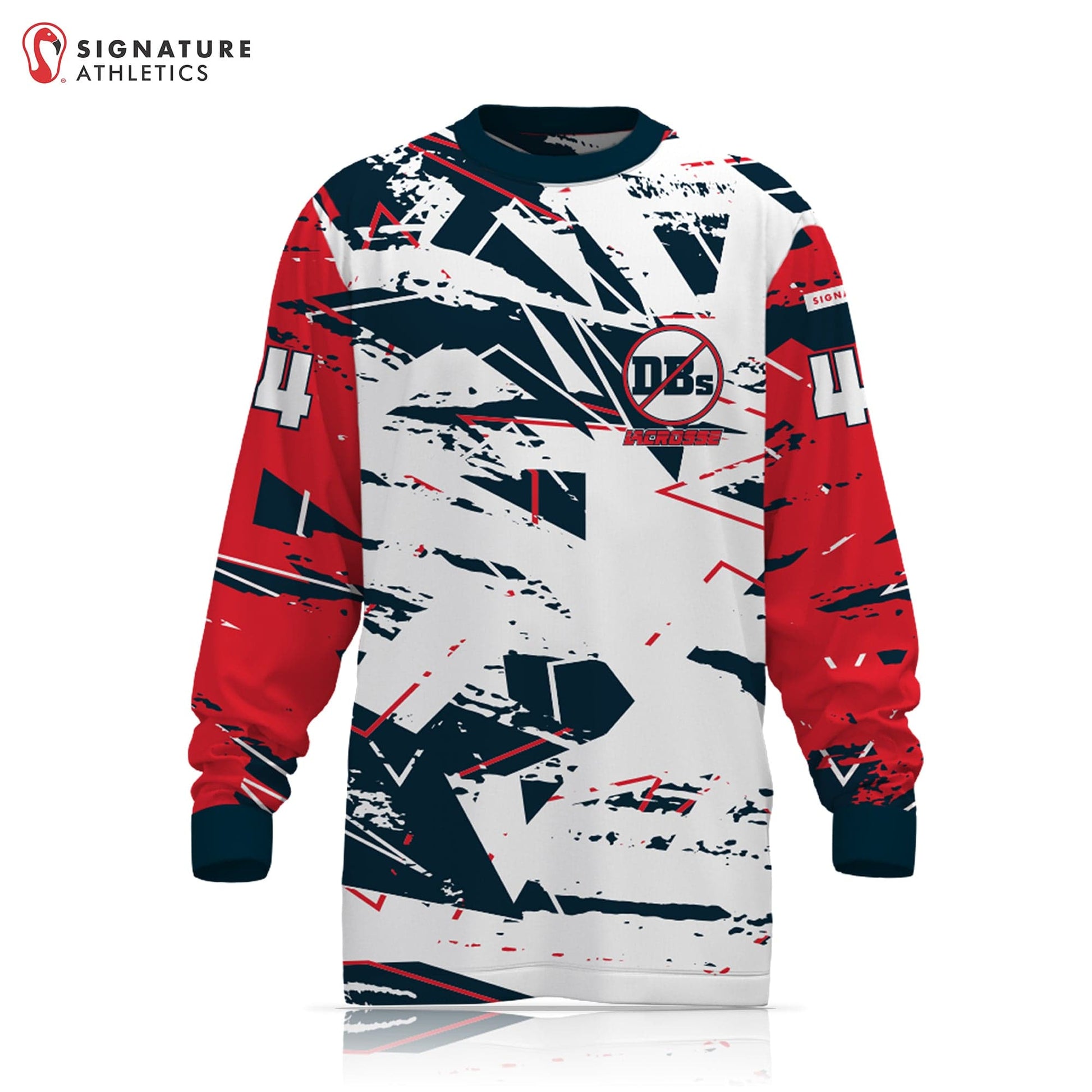 No DBs Men's Player Long Sleeve Shooting Shirt (Light): N/A Signature Lacrosse