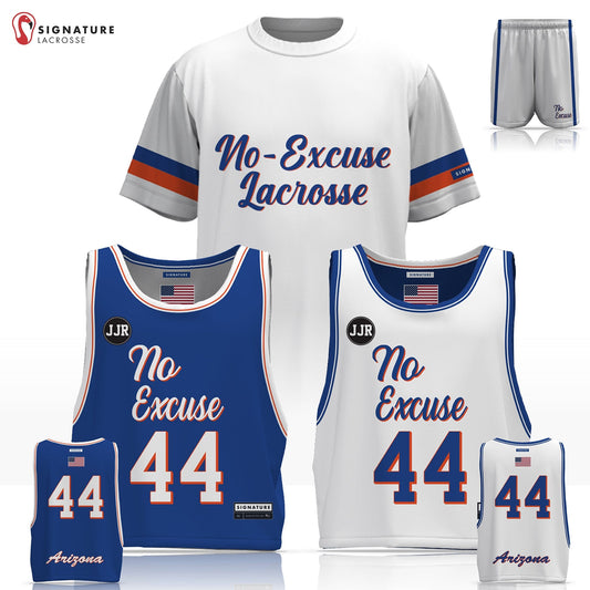 No-Excuse Arizona Lacrosse Men's 3 Piece Player Game Package Signature Lacrosse