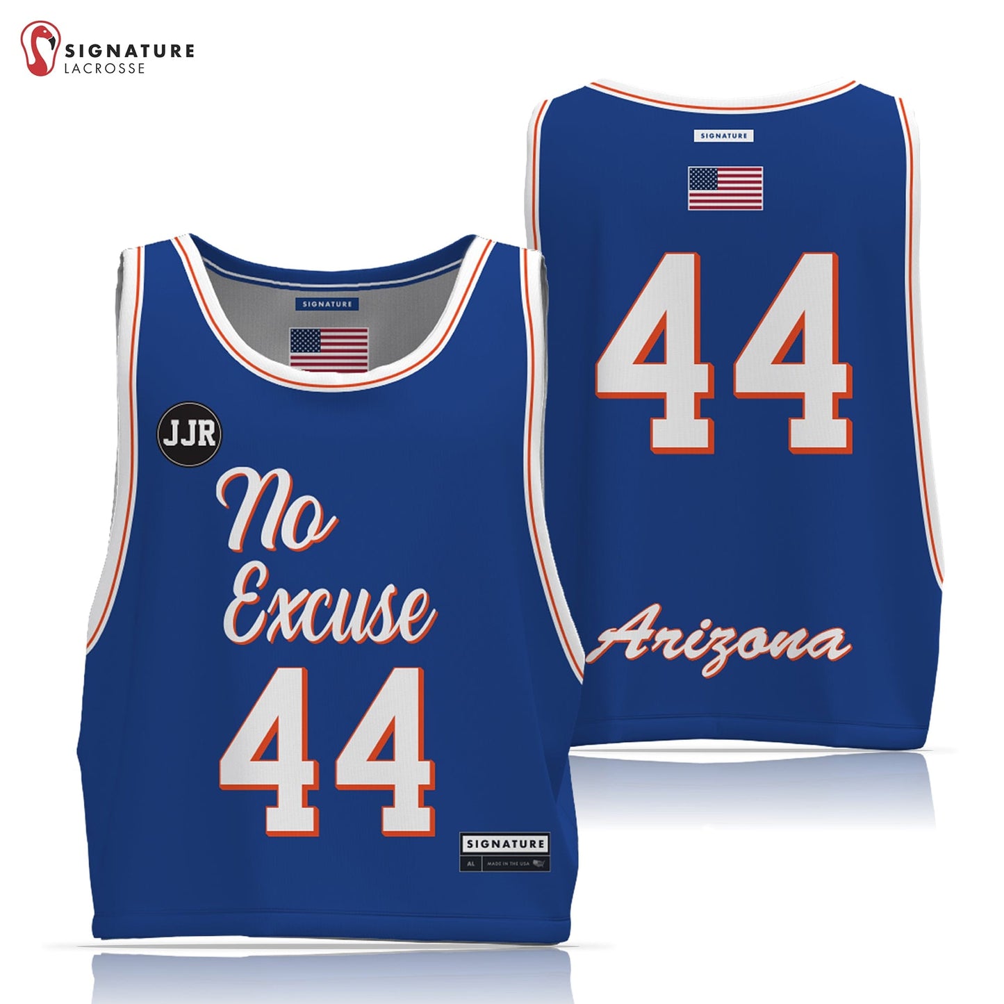 No-Excuse Arizona Lacrosse Men's Player Reversible Game Pinnie Signature Lacrosse