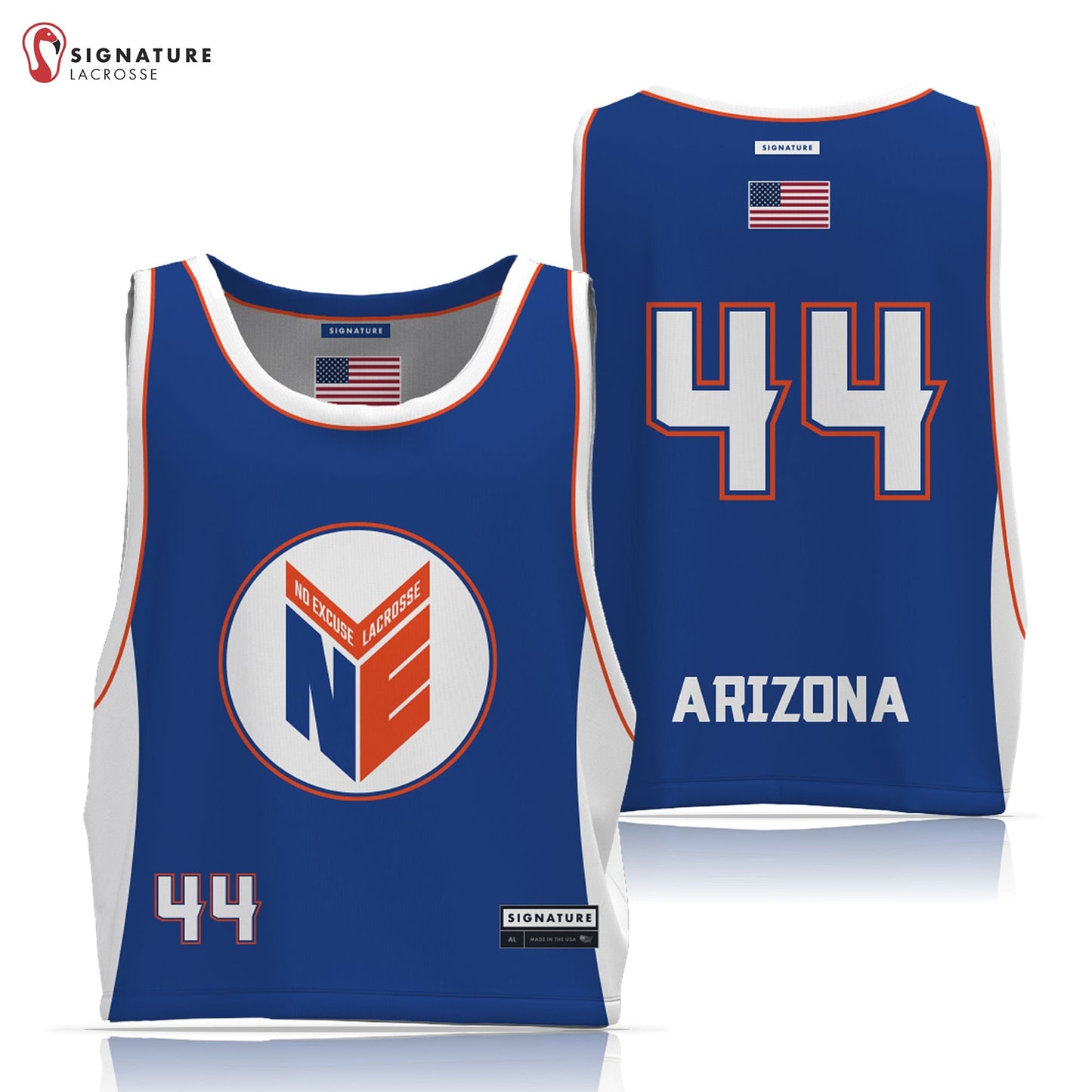 No-Excuse Arizona Lacrosse Men's Player Reversible Practice Pinnie Signature Lacrosse