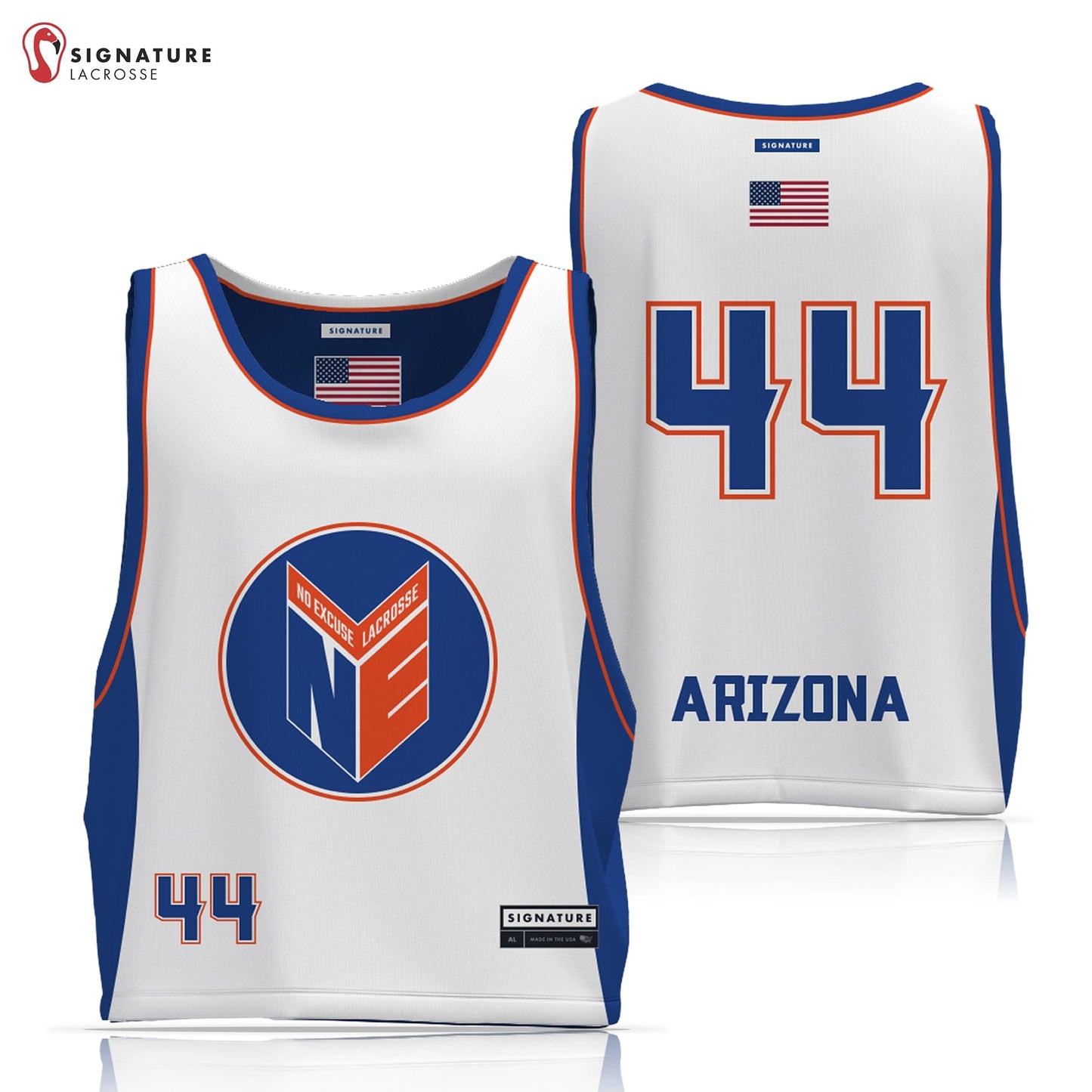 No-Excuse Arizona Lacrosse Men's Player Reversible Practice Pinnie Signature Lacrosse