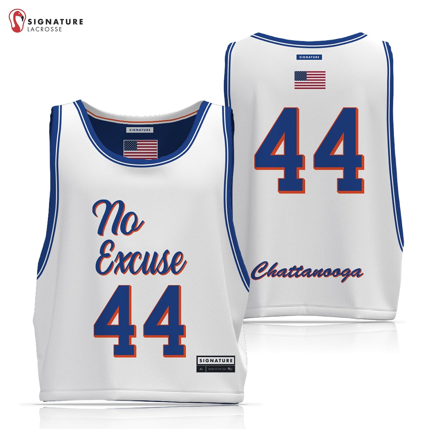 No-Excuse Chattanooga Lacrosse Men's Player Reversible Game Pinnie Signature Lacrosse