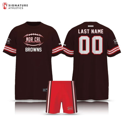 Norcal Flag Football Cleveland Browns Men's 2 Piece Player Package Signature Lacrosse