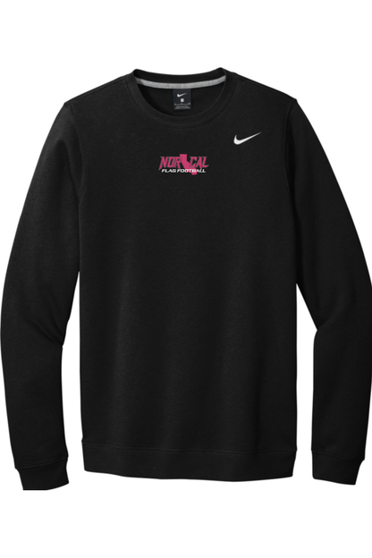 Norcal Flag Football Embroidered Nike Club Fleece Crew Signature Lacrosse