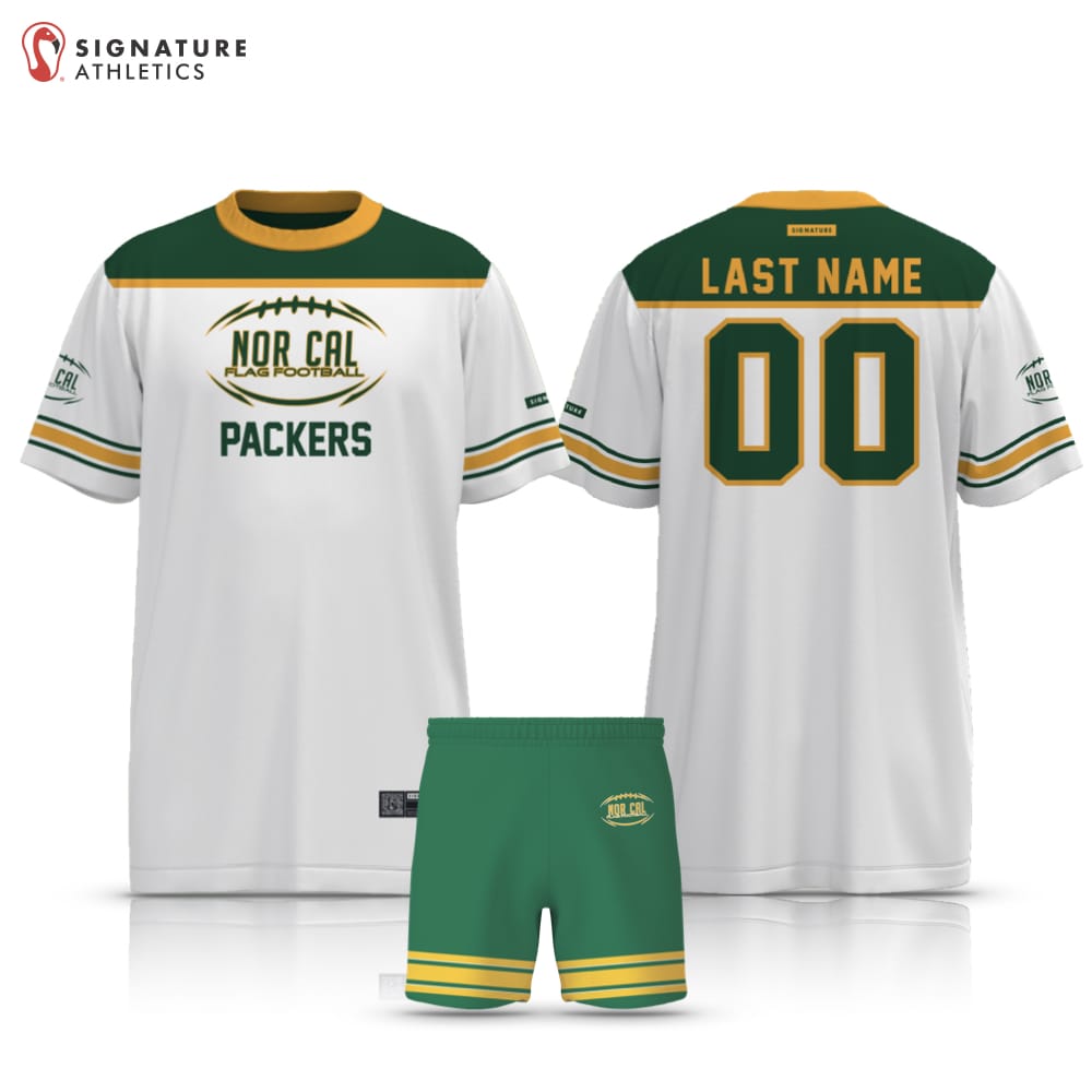 Norcal Flag Football Green Bay Packers Men's 2 Piece Player Package Signature Lacrosse