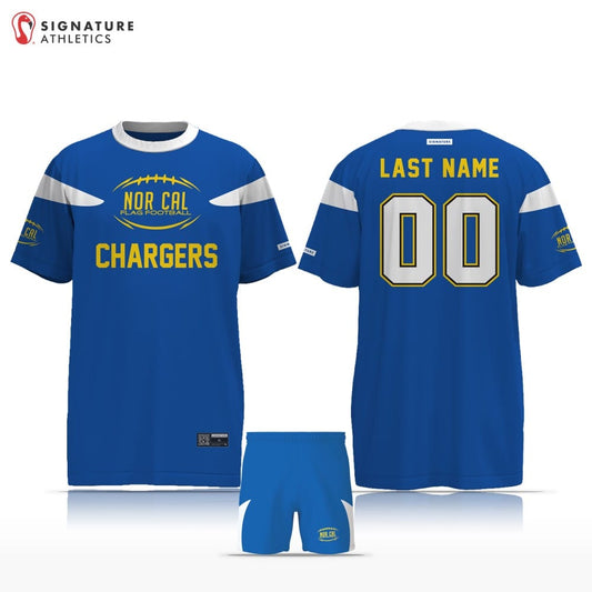 NorCal Flag Football Los Angeles Chargers Men's 2 Piece Player Package: Los Angeles Chargers Signature Lacrosse