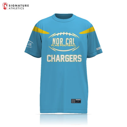 Norcal Flag Football Los Angeles Chargers Men's Short Sleeve Tech Tee Signature Lacrosse