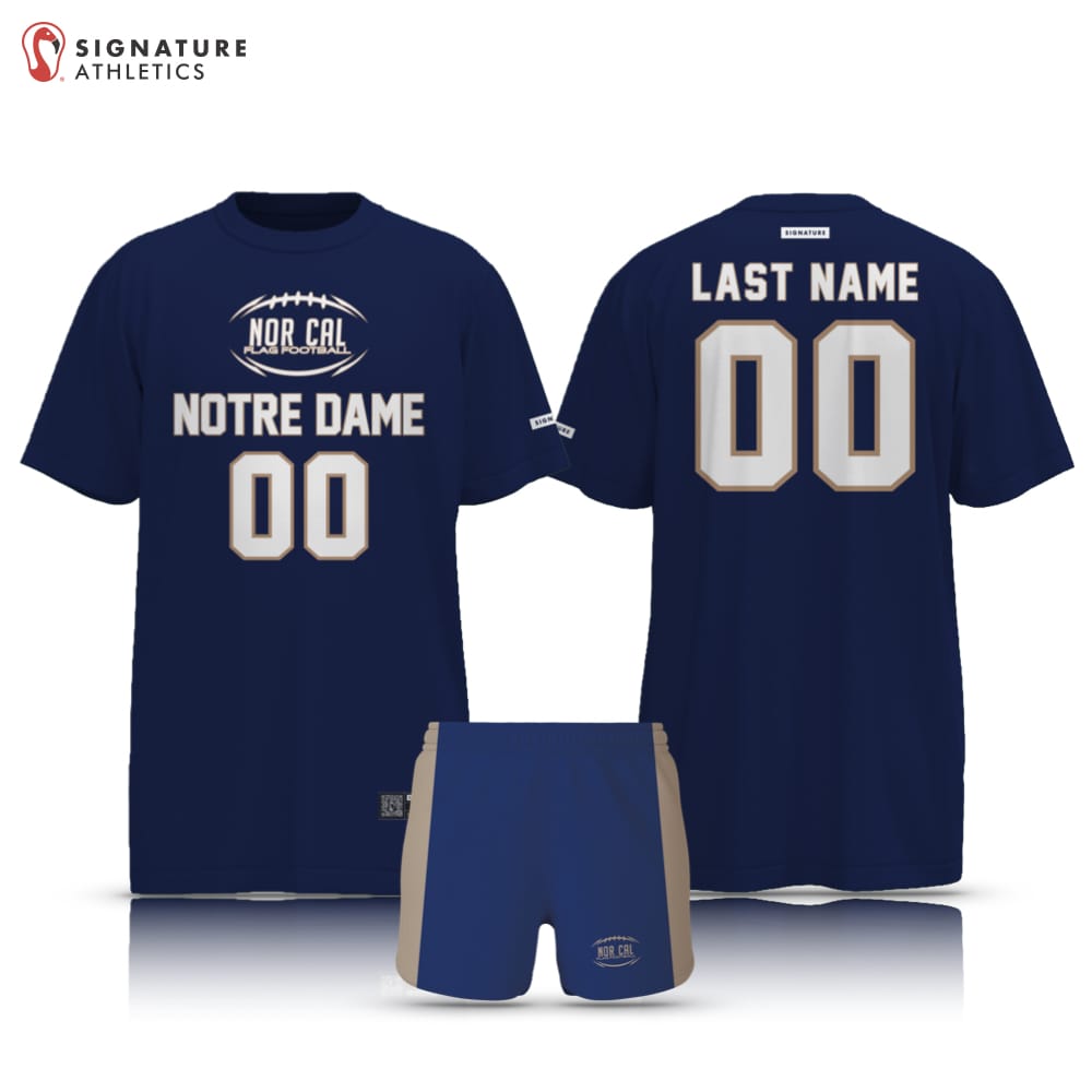 Norcal Flag Football Navy Notre Dame Men's 2 Piece Player Package: NorCal Signature Lacrosse