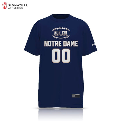 Norcal Flag Football Navy Notre Dame Men's Short Sleeve Tech Tee Signature Lacrosse