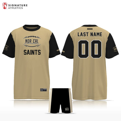 NorCal Flag Football New Orlean Saints Men's 2 Piece Player Package Signature Lacrosse