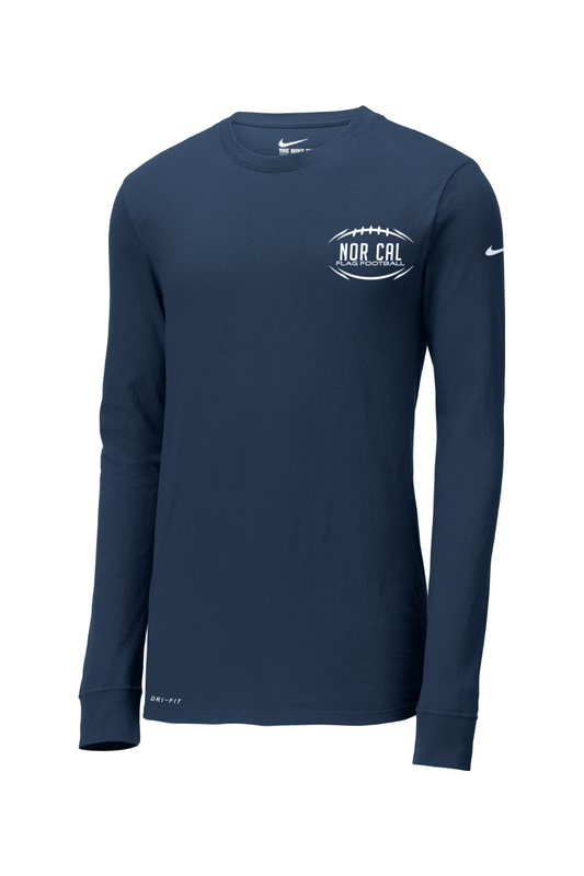 Norcal Flag Football Nike Dri-FIT Cotton/Poly Long Sleeve Tee Signature Lacrosse