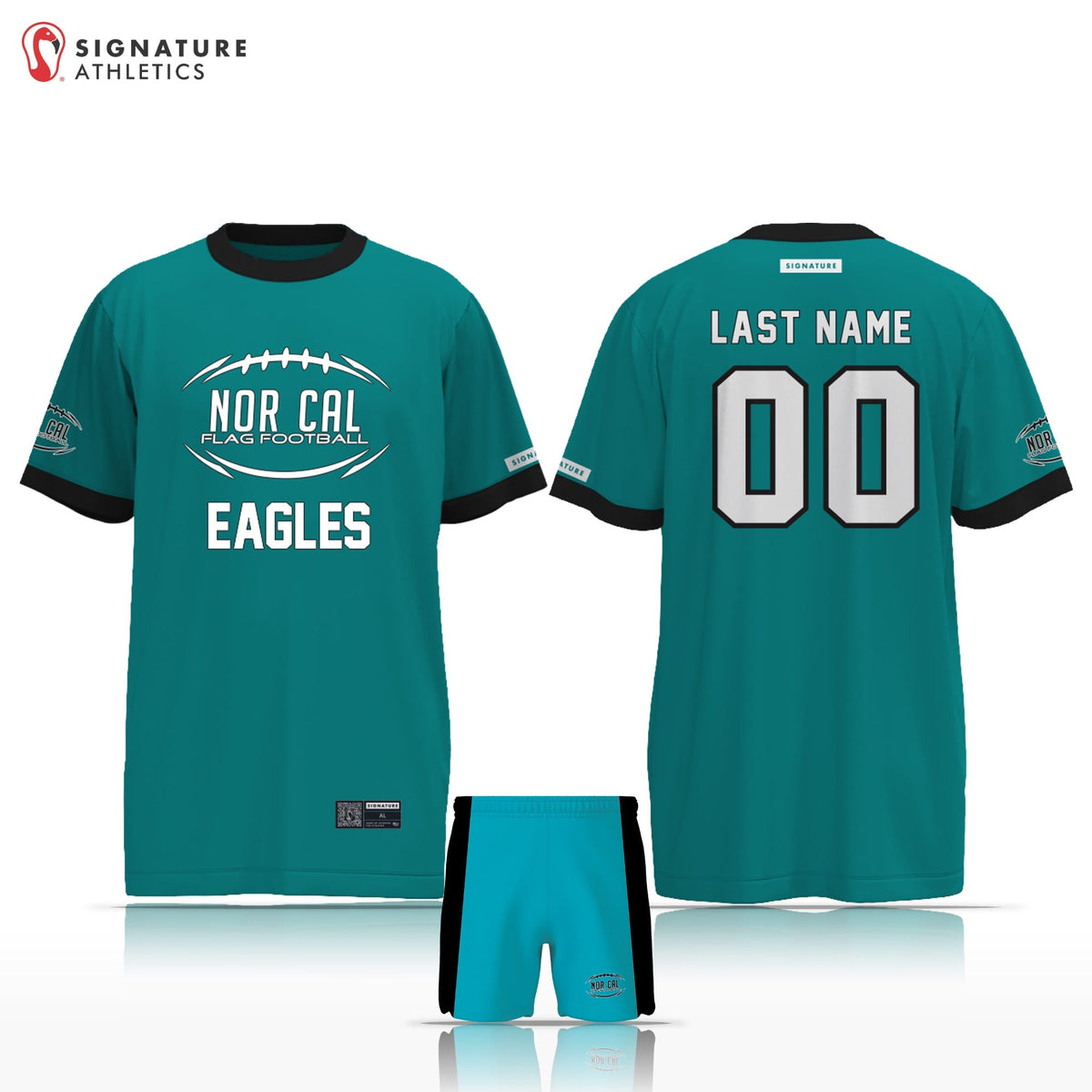 Norcal Flag Football Philadelphia Eagles Men's 2 Piece Player Package Signature Lacrosse