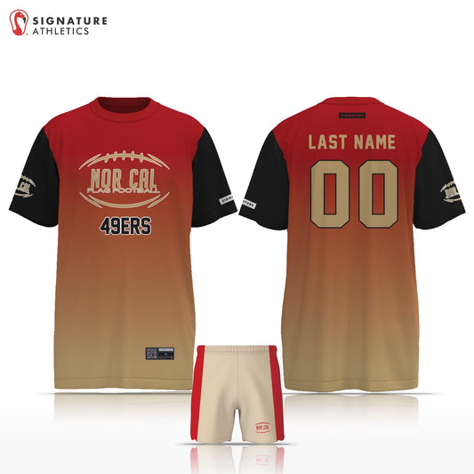 Norcal Flag Football San Francisco 49ers Men's 2 Piece Player Package Signature Lacrosse