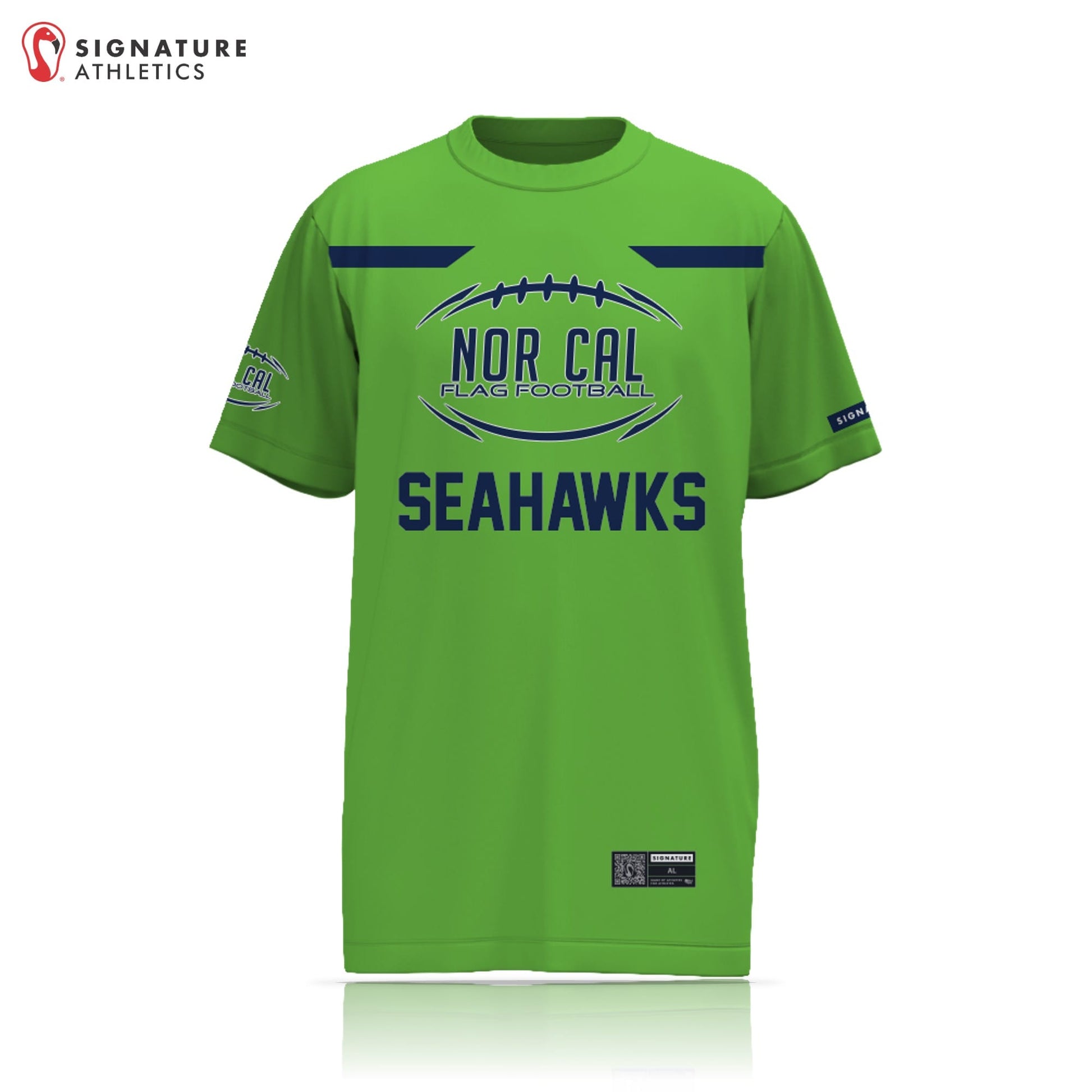 Norcal Flag Football Seattle Seahawks Men's 2 Piece Player Package Signature Lacrosse