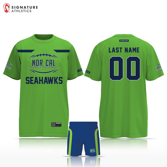 Norcal Flag Football Seattle Seahawks Men's 2 Piece Player Package Signature Lacrosse