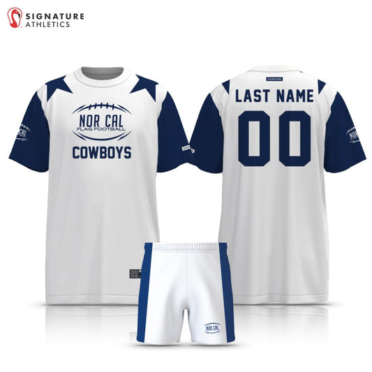 Norcal Flag Football White Dallas Cowboys Men's 2 Piece Player Package Signature Lacrosse