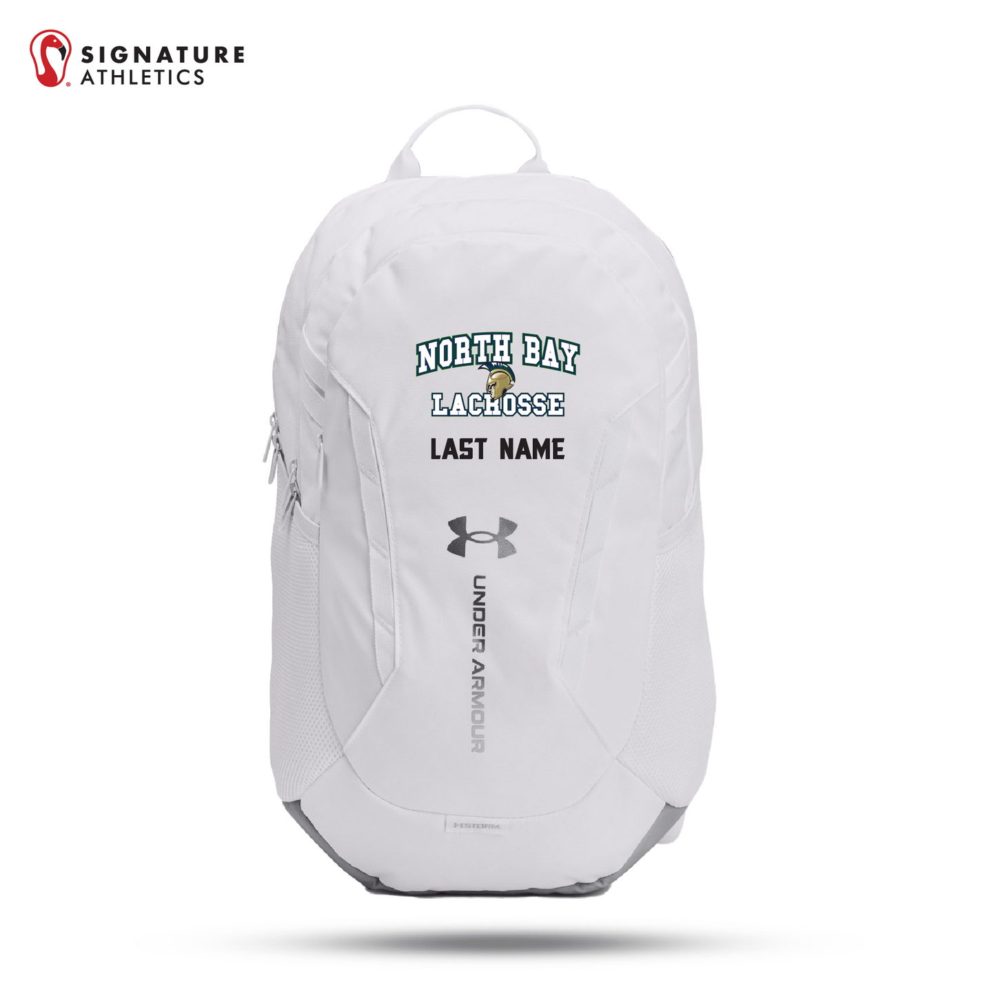 North Bay Warriors Men's Under Armour Hustle 6.0 Backpack: North Bay Signature Lacrosse