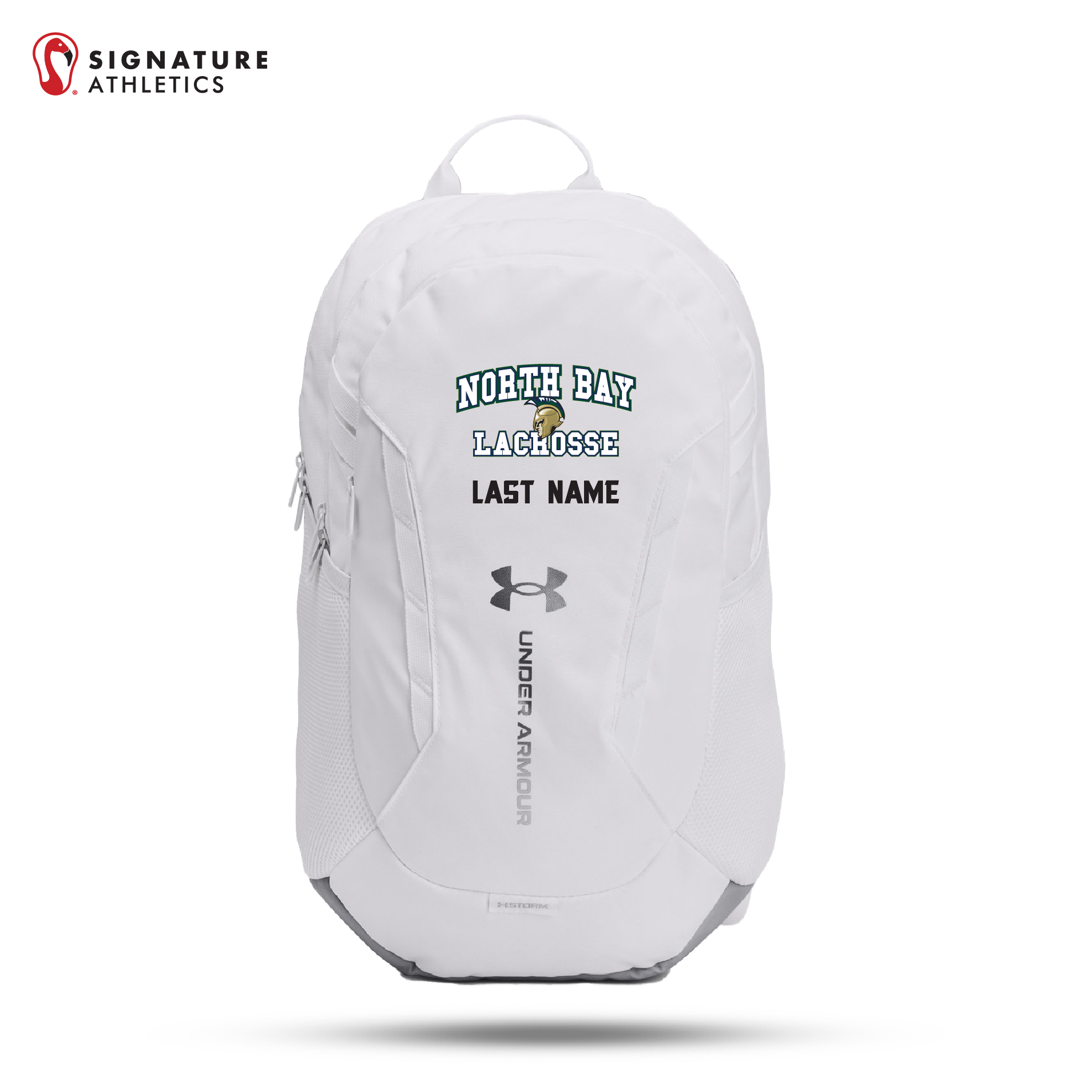 North Bay Warriors Men's Under Armour Hustle 6.0 Backpack: North Bay Signature Lacrosse