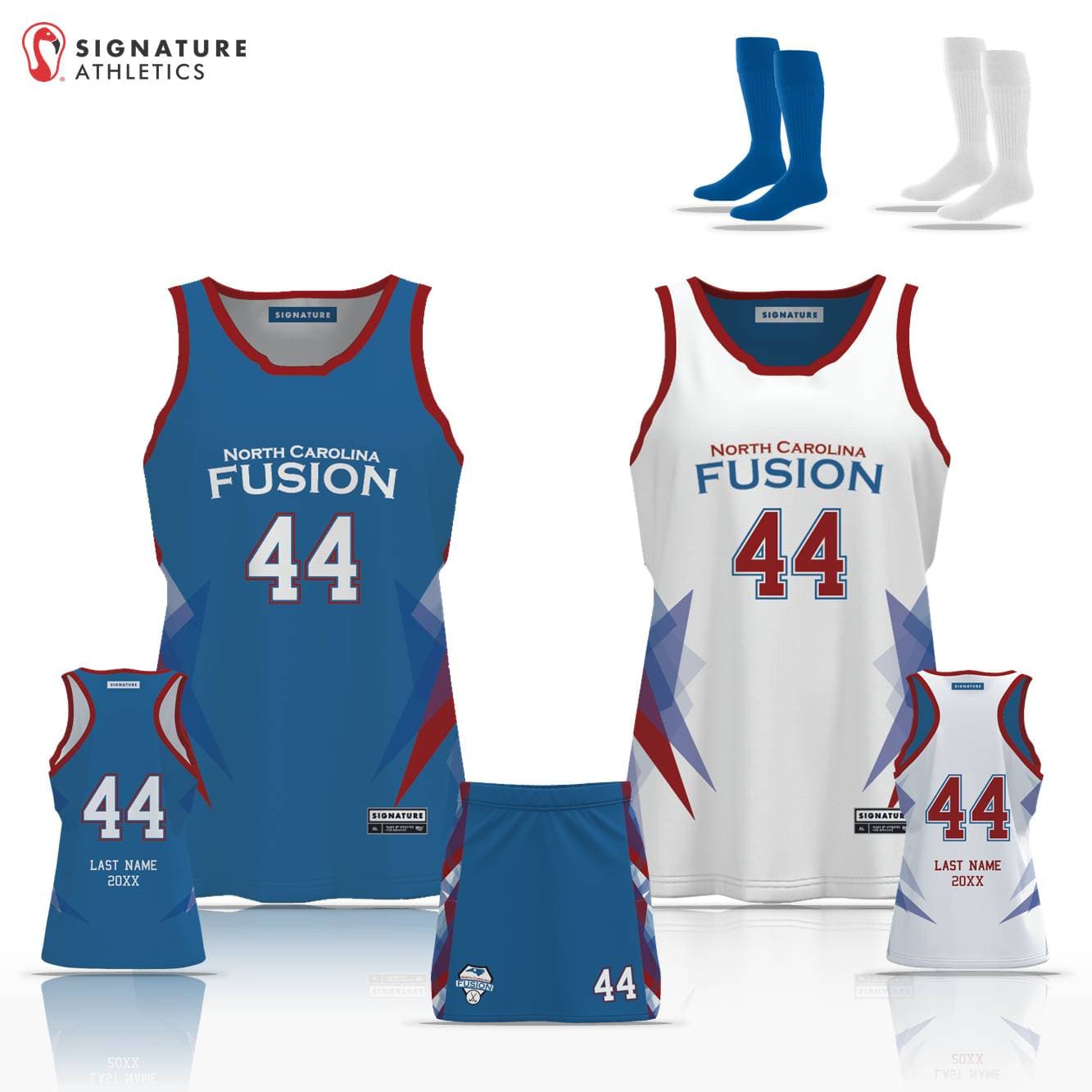 North Carolina Fusion Women's 4 Piece Player Package Signature Lacrosse