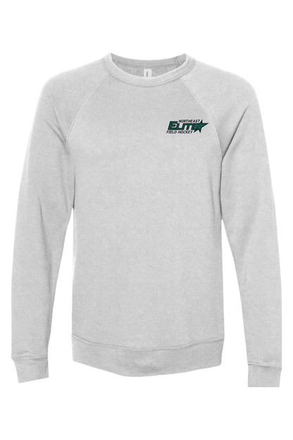 NorthEast Elite FH Bella + Canvas Sponge Fleece Raglan Crewneck Sweatshirt (BC3901) Signature Lacrosse